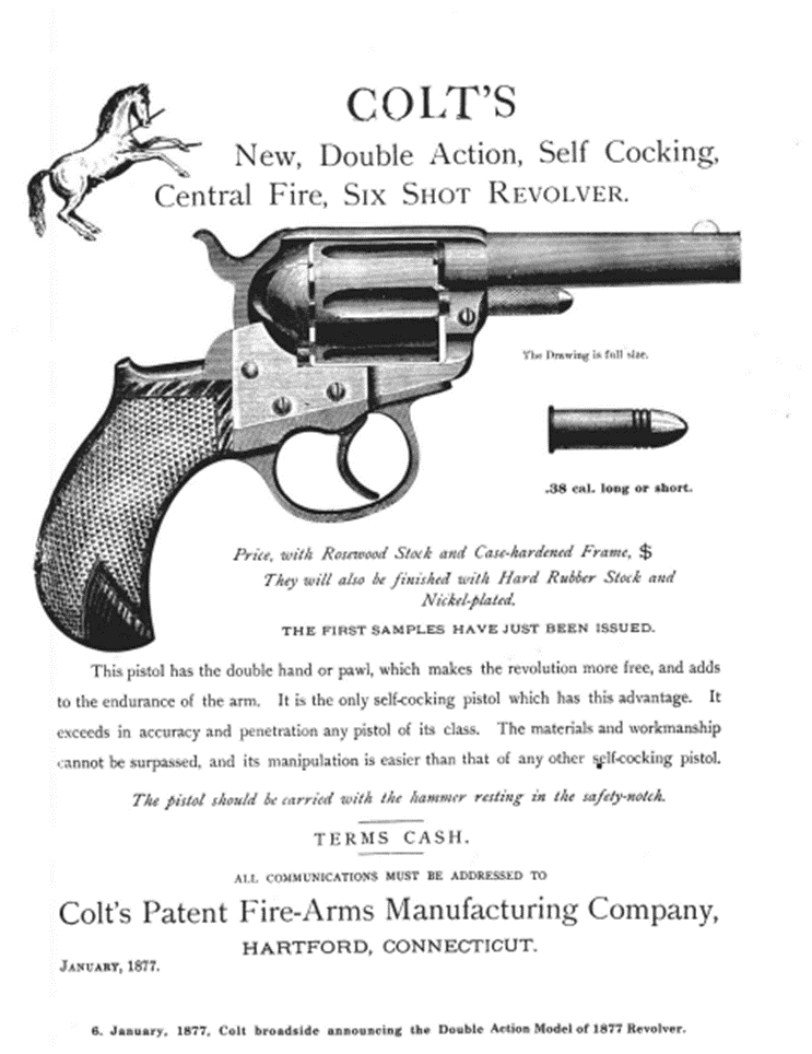 Первый револьвер Colt с самовзводом: M1877 Lightning, Thunderer, Rainmaker  | Джесси Джеймс | Дзен