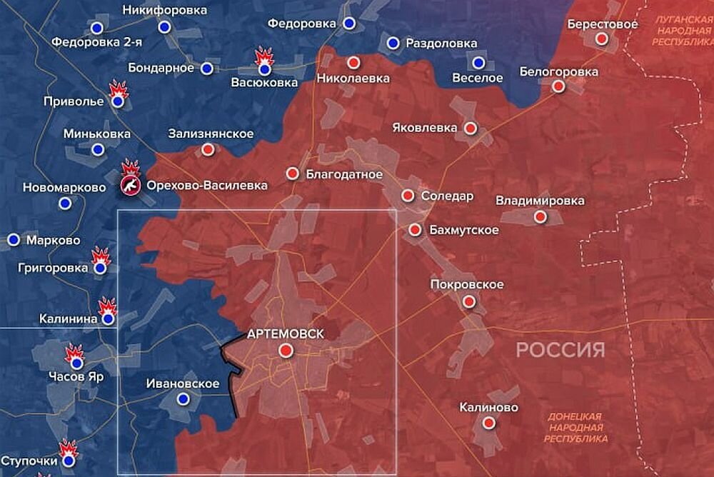 Карта украины марьинка боевые действия