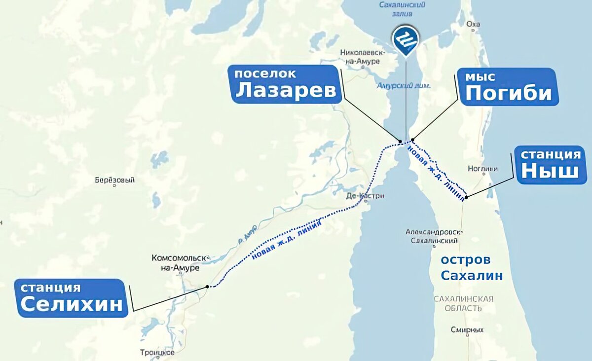 Карта дорог Сахалинской области. Подробная карта — Сахалинская область