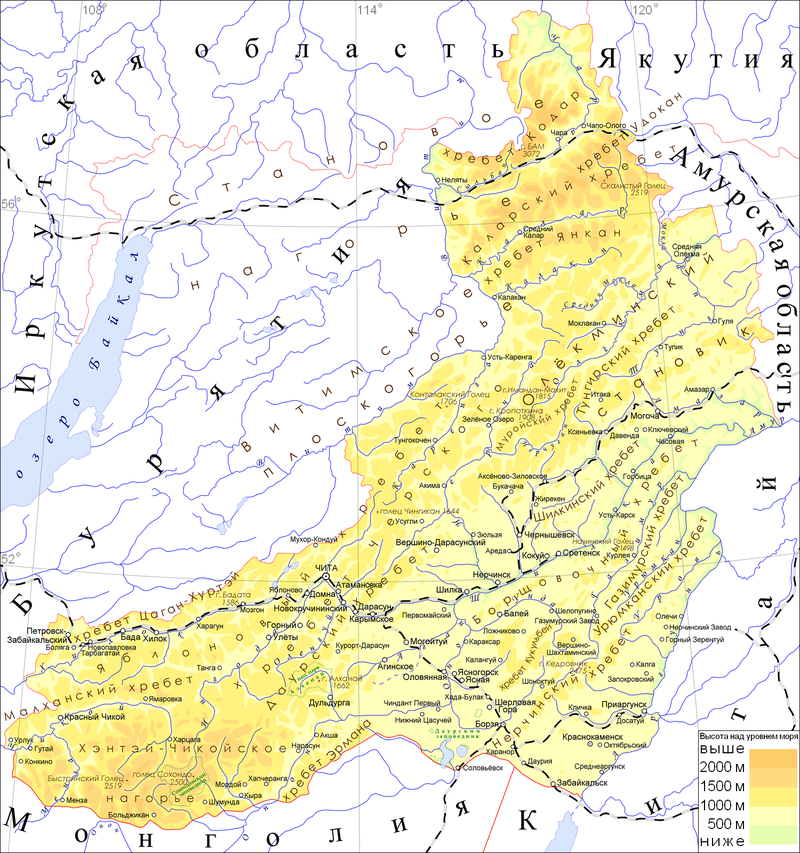 Карта бада забайкальский край