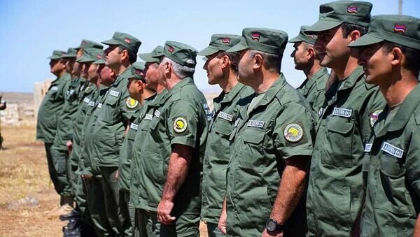 Группа армянских военных врачей в  Сирии. Фото из открытых источников сети Интернета.