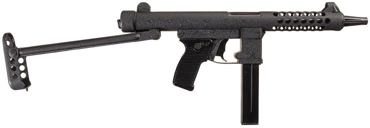 Пистолет-пулемет Star Z-62 с разложенным прикладом. Вид справа.