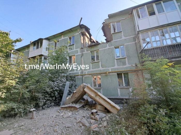 Донецк, Куйбышевский район, 1-я Площадка, последствия утреннего прилёта, источник – Телеграм-канал Война Глазами Журналиста