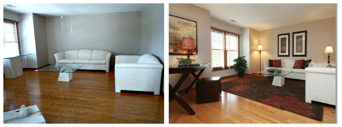 Хоум стейджинг квартиры для продажи образец