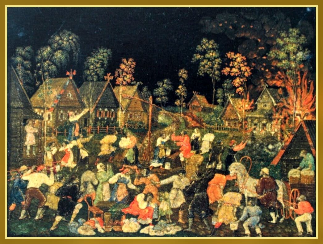 "Пожар в деревне". Зубков И.И., 1934.