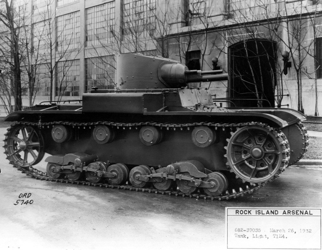 Light Tank T1E4, арсенал Рок-Айленд, март 1932 года.