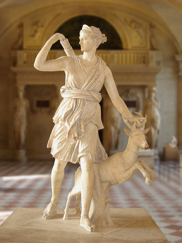 The Diana of Versailles, a 2nd-century Roman version in the Greek tradition of iconography