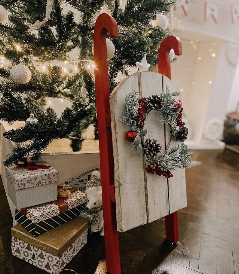 Сани Деда Мороза своими руками: украшаем новогоднюю открытку
