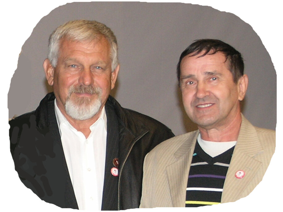 Председатель СБНТ Владимир Жданов и редактор газеты "Родник трезвости" Юрий Кашин