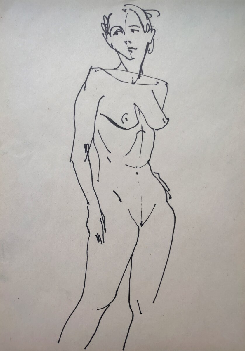 Мой набросок, линер.