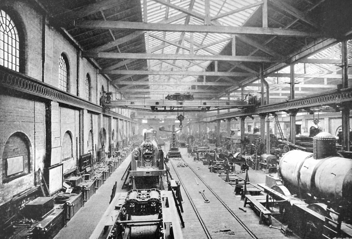 Ремонт паровозов и вагонов в одном цехе, Машиностроительный завод имени М. И. Калинина 1930-е годы