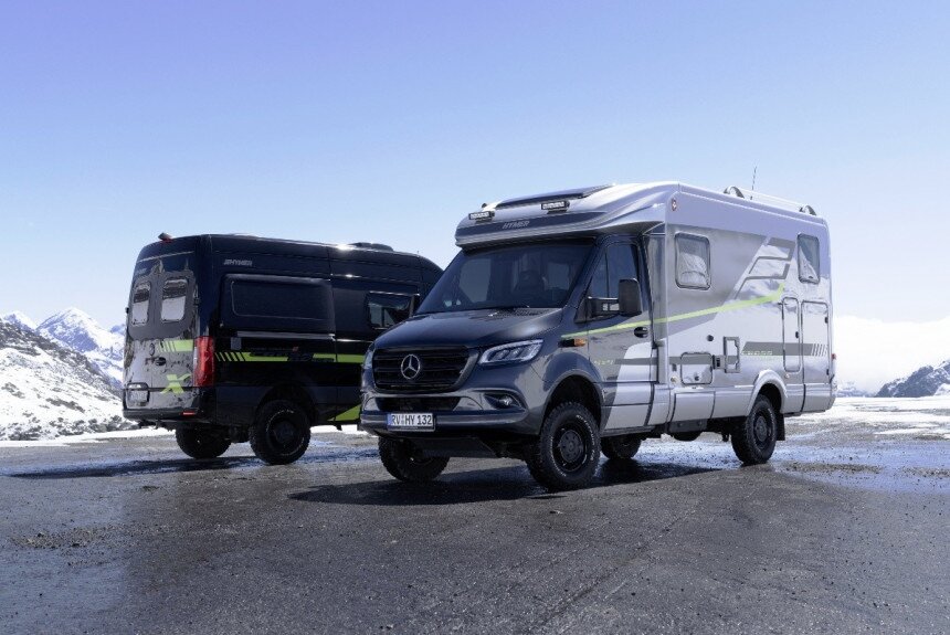 Немецкая фирма Hymer выпустила две новинки на шасси полноприводного спринтера.