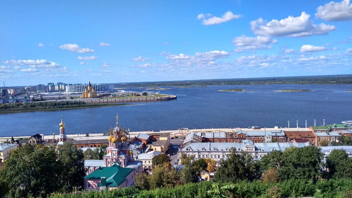 Фото слияния оки и волги в нижнем новгороде