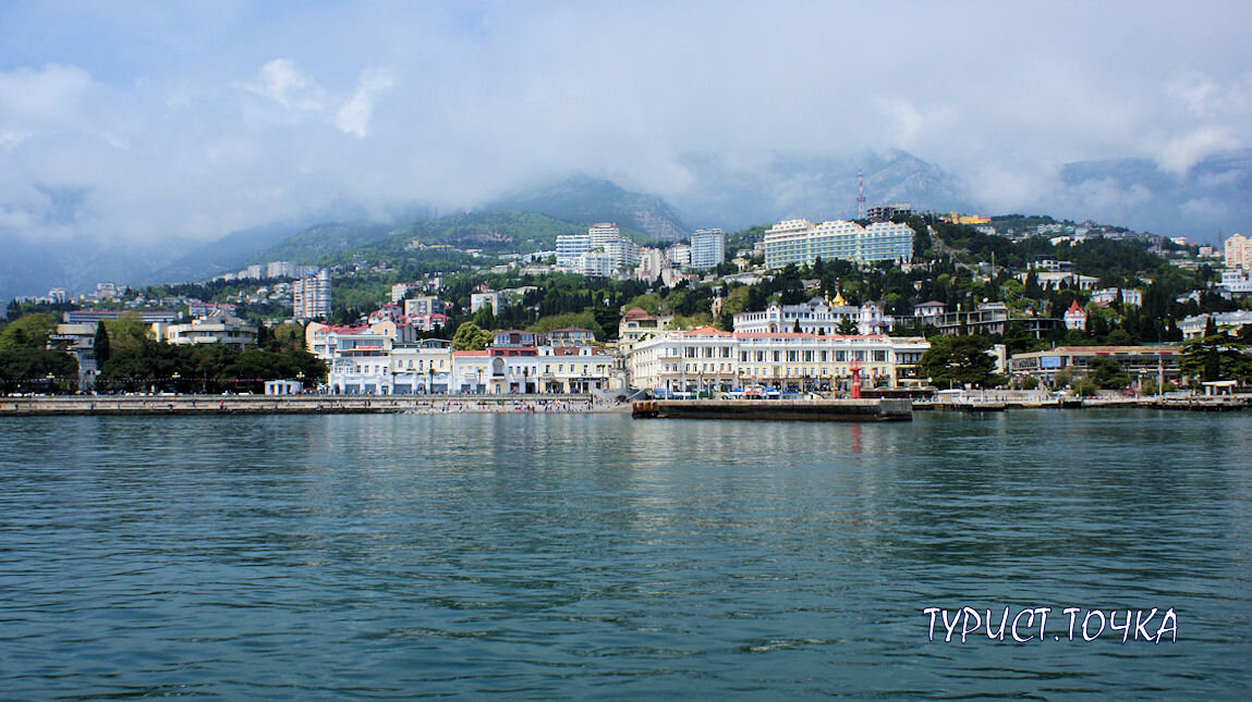 Вид на Ялту с моря