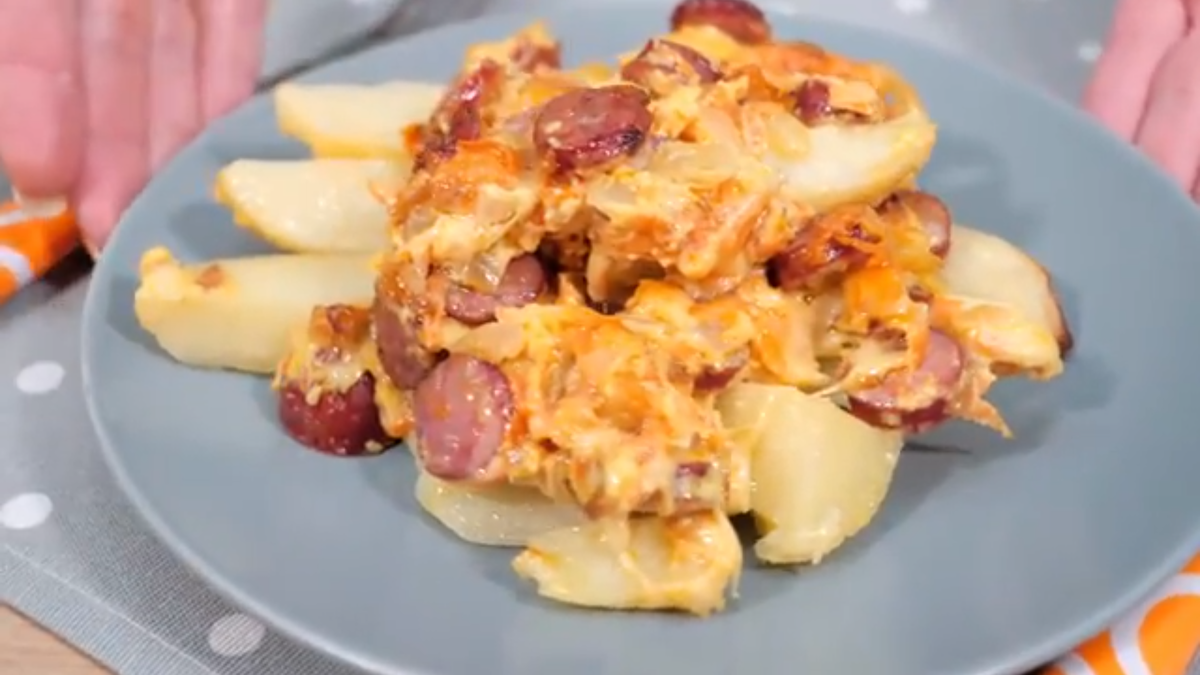 Картошка с колбасками