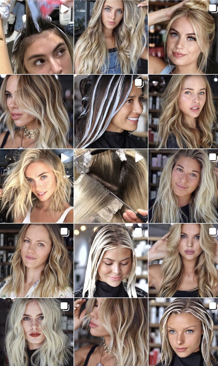 Скриншот страницы салона красоты в Инстаграм, где я крашу волосы 