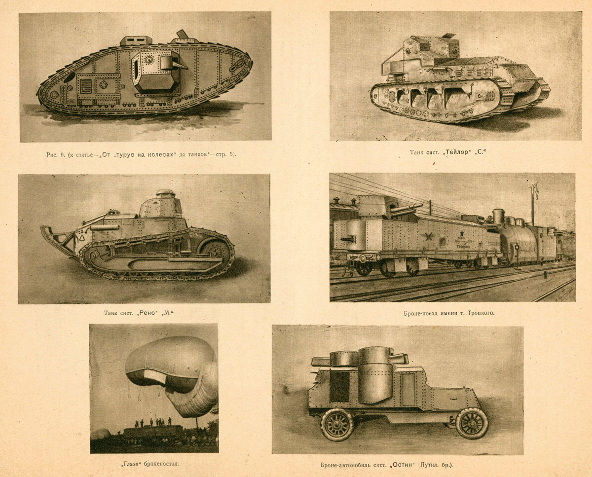 Классификация танков в Красной Армии на 20-е годы, иллюстрация из журнала "Броневое Дело" за март 1921 год.