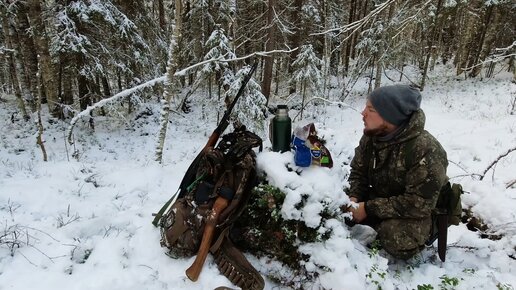 ПРИБЫЛ В ТАЙГУ И ОБАЛДЕЛ. ОХОТА В КАРЕЛИИ. ПОХОД В КРАСИВЫЕ МЕСТА. ГЛУХАРЬ НА БОЛОТЕ. СЛЕДЫ ЗВЕРЕЙ. ПРИРОДА СЕВЕРА