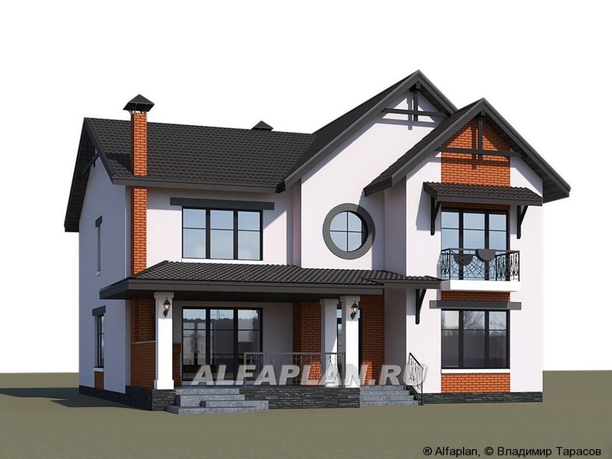 2. Проект загородного дома "Сафо" 633А, вид спереди