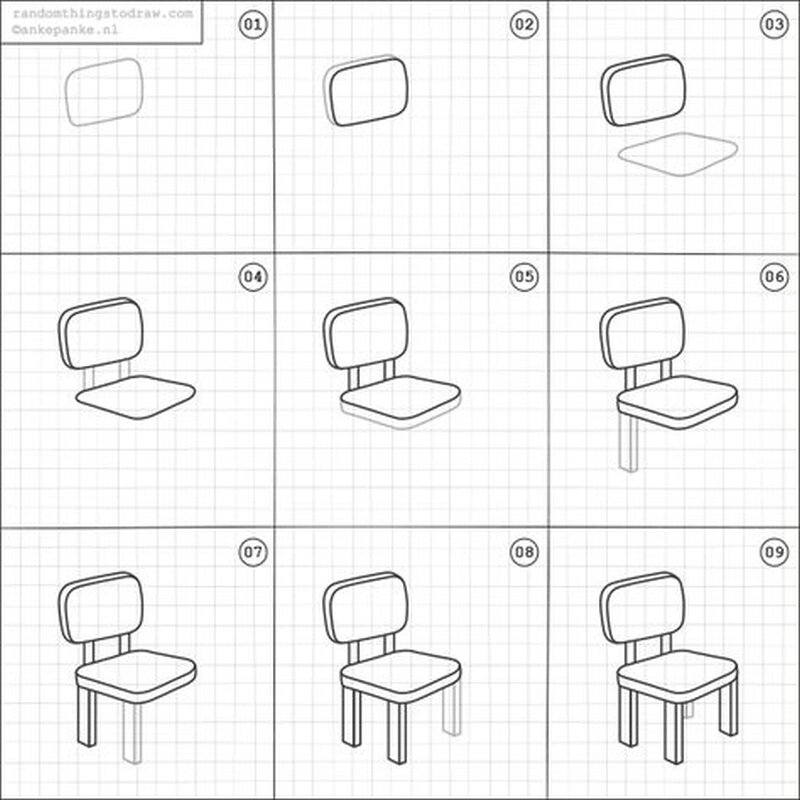 Как быстро нарисовать стул - 87 фото
