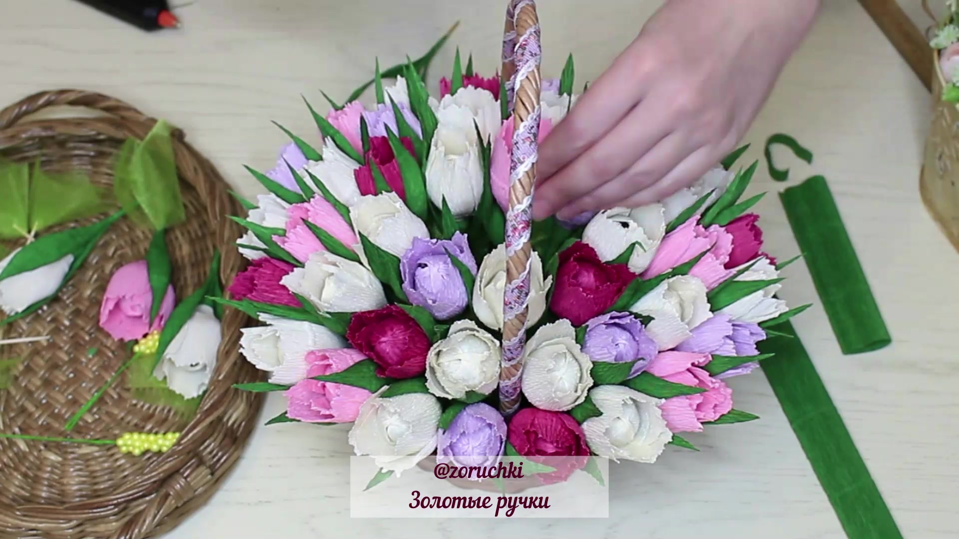 Букет на обед: корзинка сладких тюльпанов своими руками - irhidey.ru
