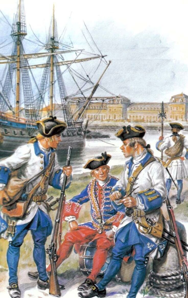  в начале Апреля 1734 г. в Бресте были собраны три полка
