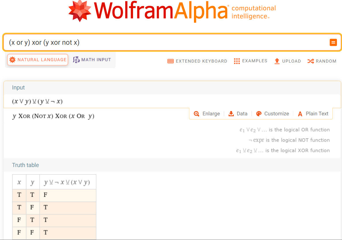 Таблица истинности