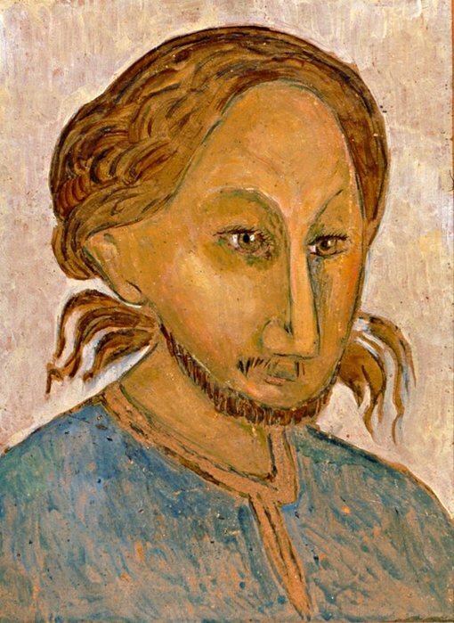 В.А. Комаровский (1883-1937). Портрет о. Павла Флоренского (1882-1937). 1924 г. Дерево, темпера, масло. Собрание Музея-квартиры священника Павла Флоренского, Москва.