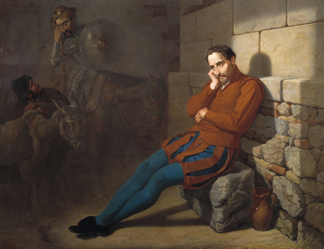 «Мигелю де Сервантесу грезится Дон Кихот». Мариано де ла Рока. 1858. Музей Прадо