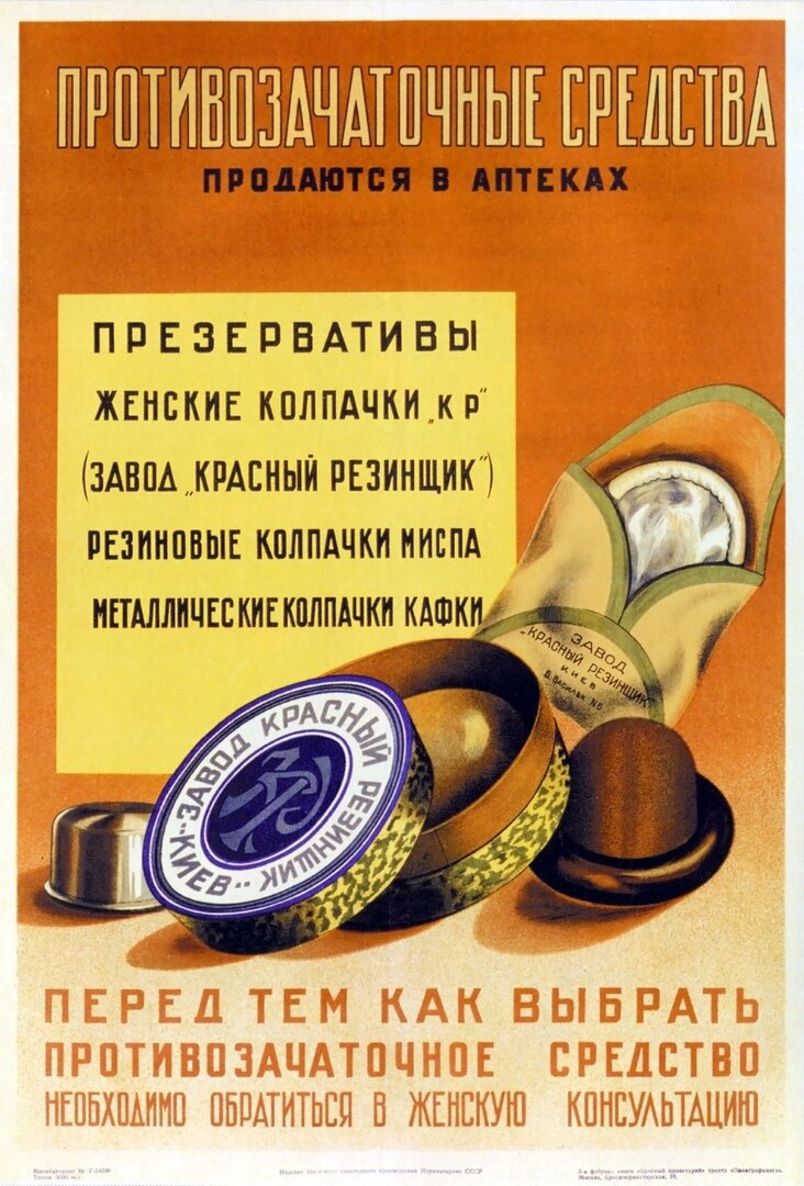 Рекламные плакаты "Противозачаточные средства" 1938 год. 