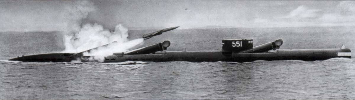 Старт П-5 с борта подлодки.
