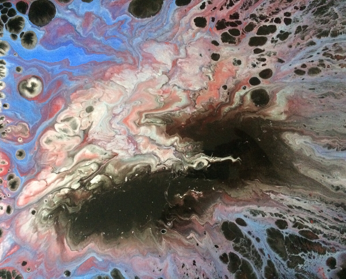 Интуитивная картина в технике Fluid Art