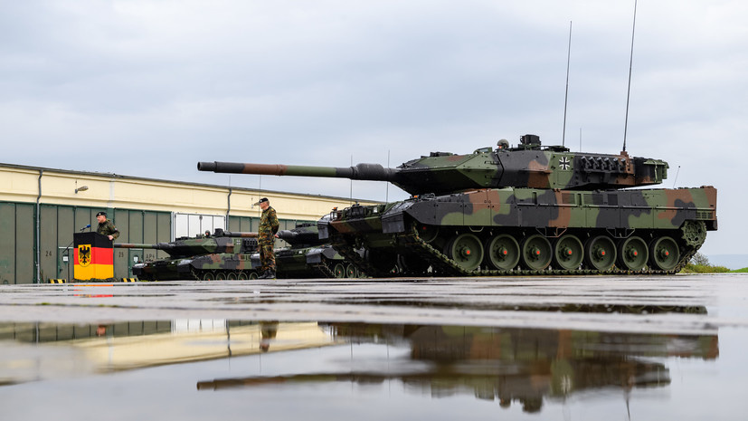     Танки Leopard 2 A7V немецкой армии Gettyimages.ru Jens Schlueter