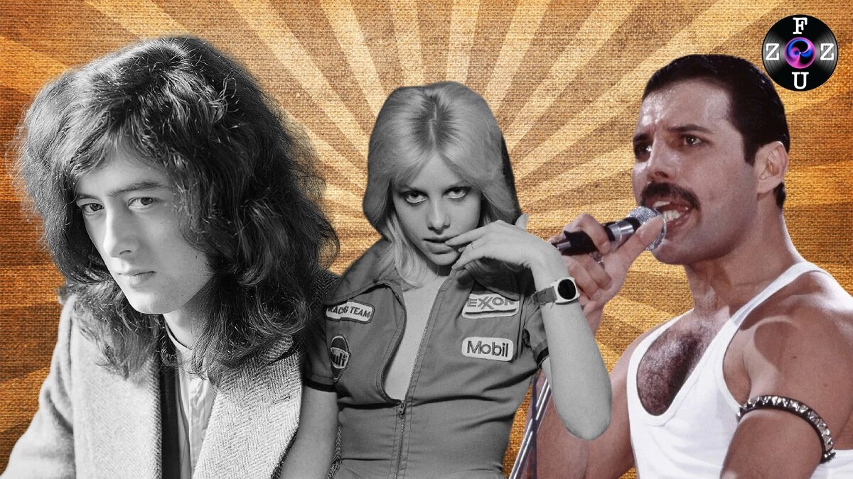 Джимми Пейдж, Шери Кэрри и Фредди Меркьюри