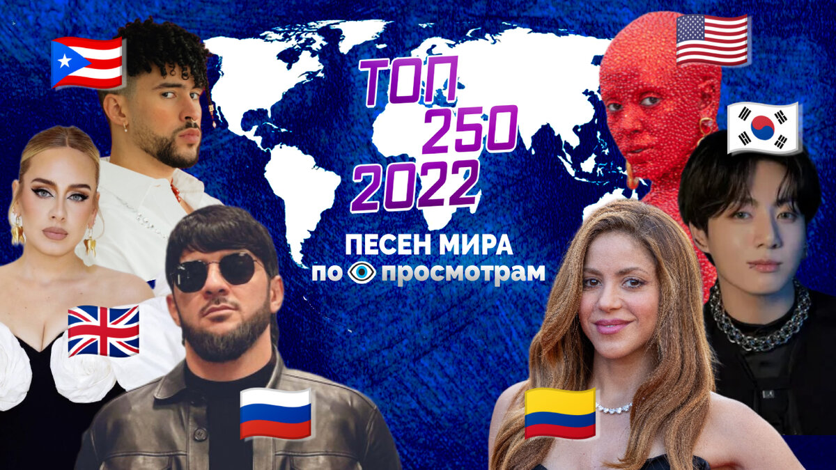 Топ-250 песен 2022 года по просмотрам | Kipikey Музыка | Дзен