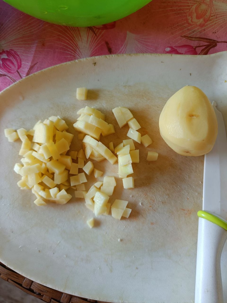 Порезали картошку