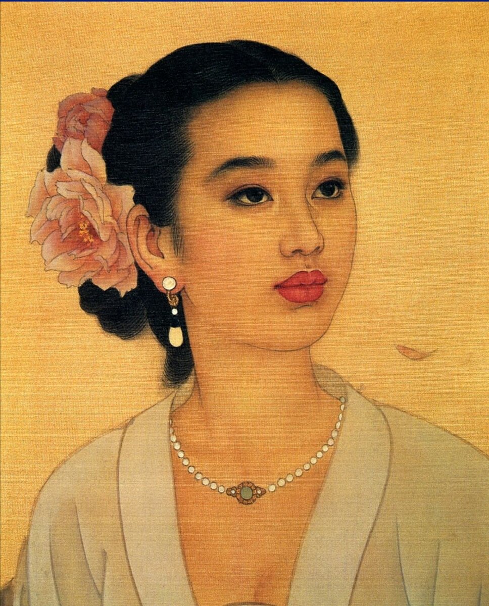 Китайский портрет. Китайский художник Zhao Guojing. Wang Meifang. Wang Meifang Zhao Guojing. Китайская живопись Жанр Портретная живопись.