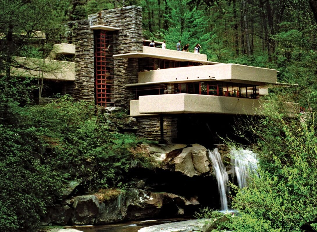 «Дом над водопадом», арх. Фрэнк Ллойд Райт, 1936–1939