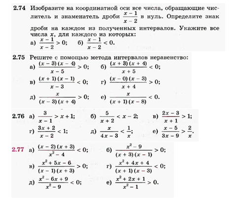 Решение дробно рациональных неравенств план урока