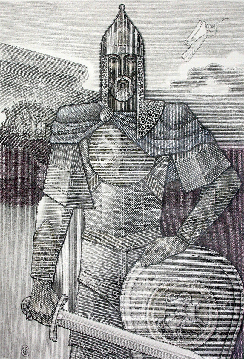 Дмитрий Донской. Гравюра. Баранник С. А., 2003 г.