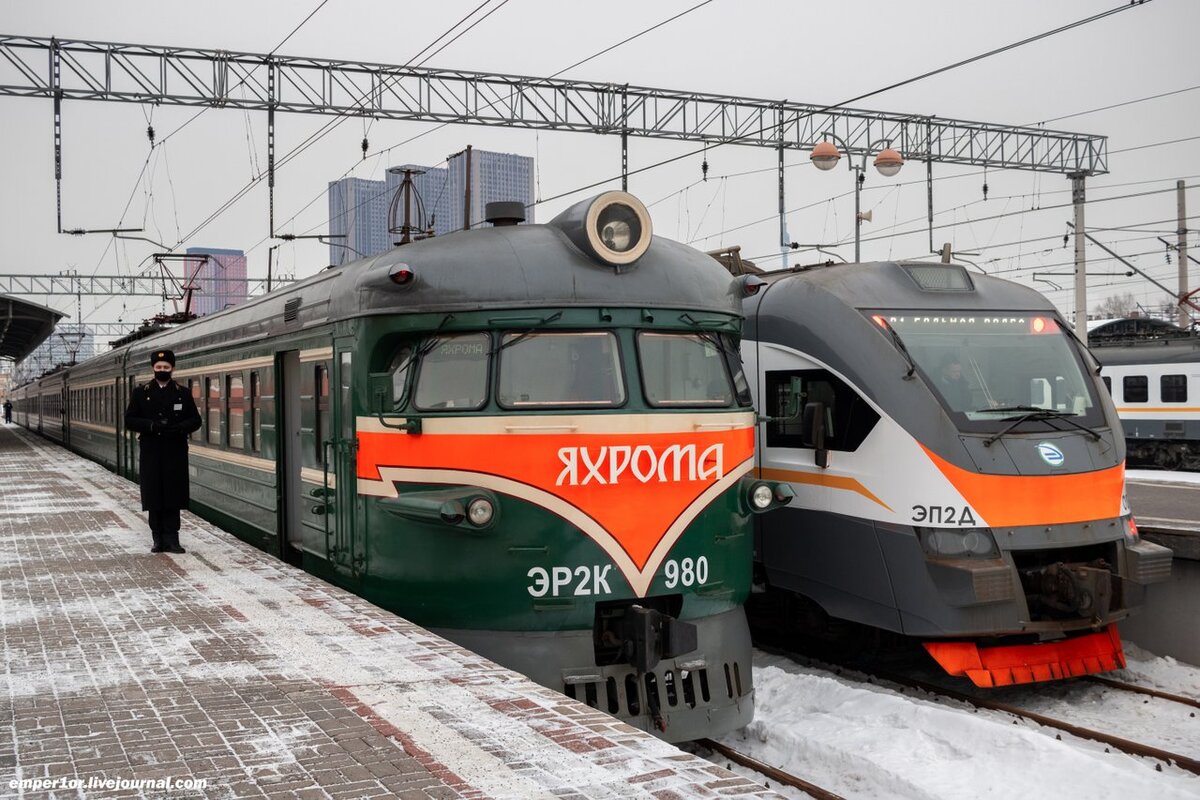Электропоезд ЭР2К-980, ст. Москва-Бутырская