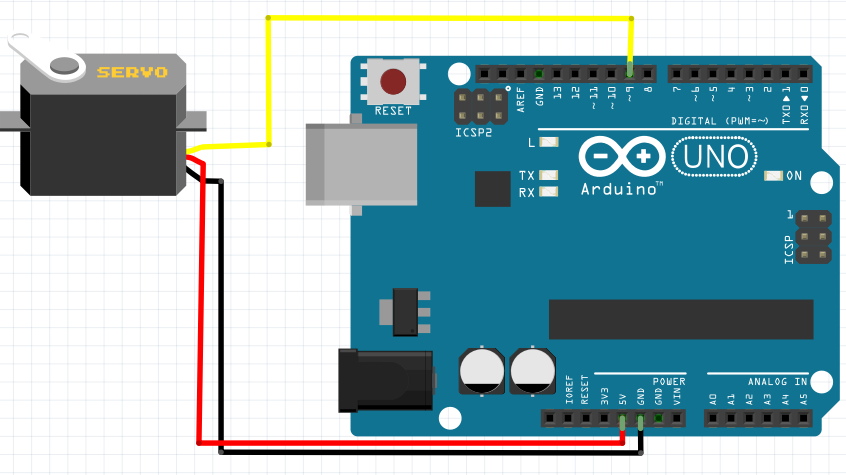 Подключение сервопривода к Arduino Uno