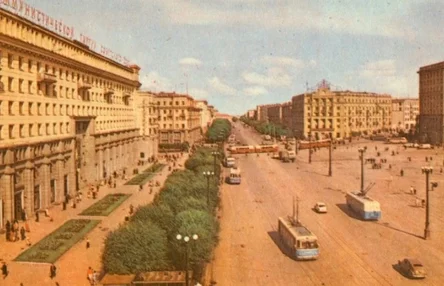 Проспект Ленина в 1967 году. Открытка издательства "Советская Россия". 