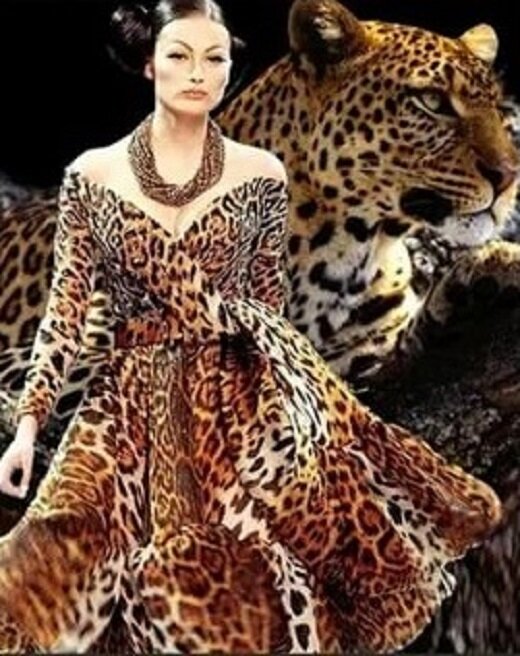 Платье с леопардовым принтом