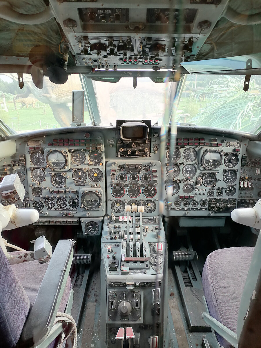 Ребёнку  интересно всё ! Тем более кабина самолёта ( из Вологодского парка динозавров)