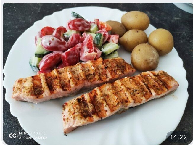 Мясо, рыба - прекрасные источники белка. Фото участницы курса комфортного похудения