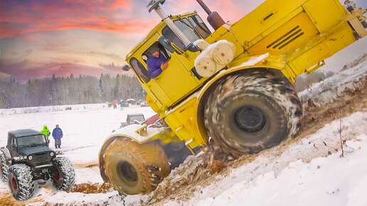 ЦАРЬ ГОРЫ Оффроад Заруба Трактор К700 против УАЗ Ермак такого мы не ожидали