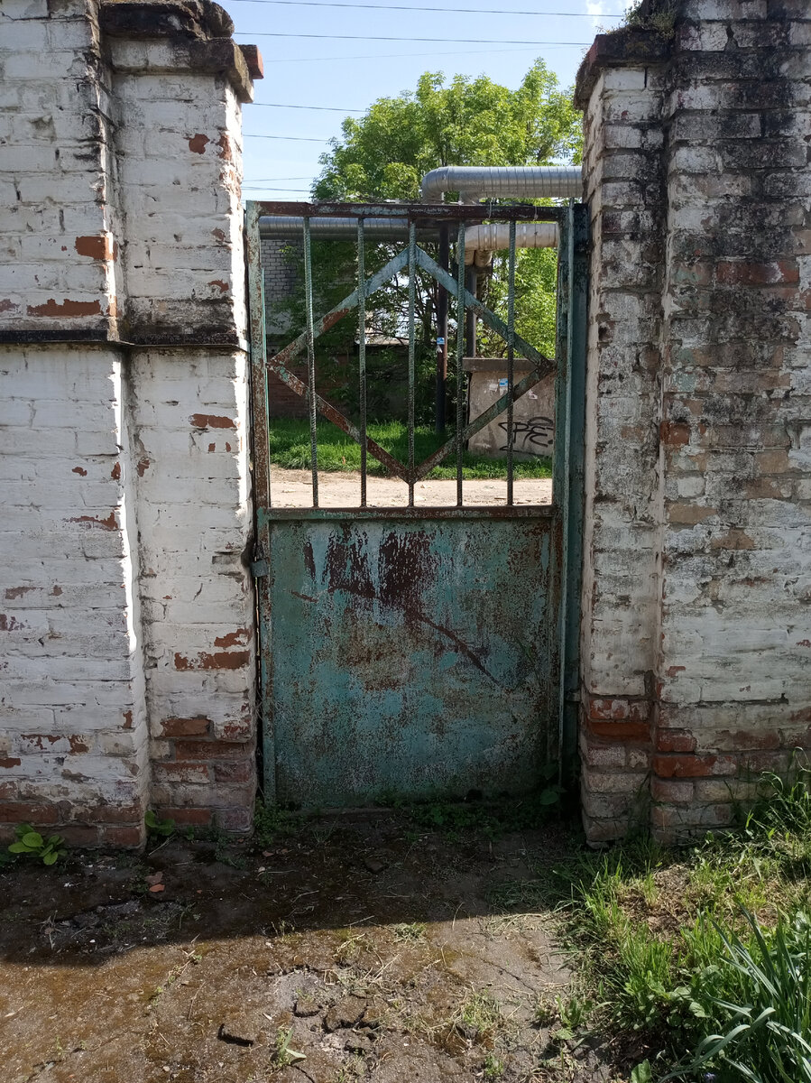 Фото автора. Символично... Ржавая калитка с замком...