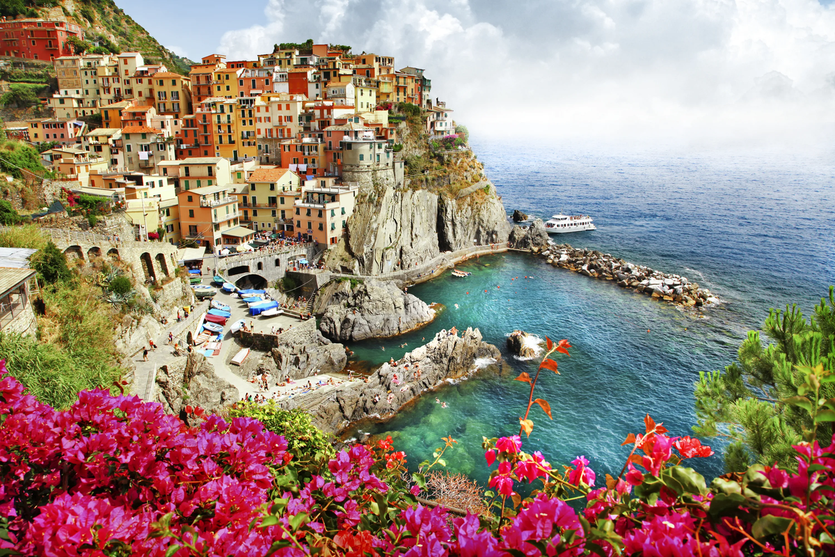 Море Сицилия цветы