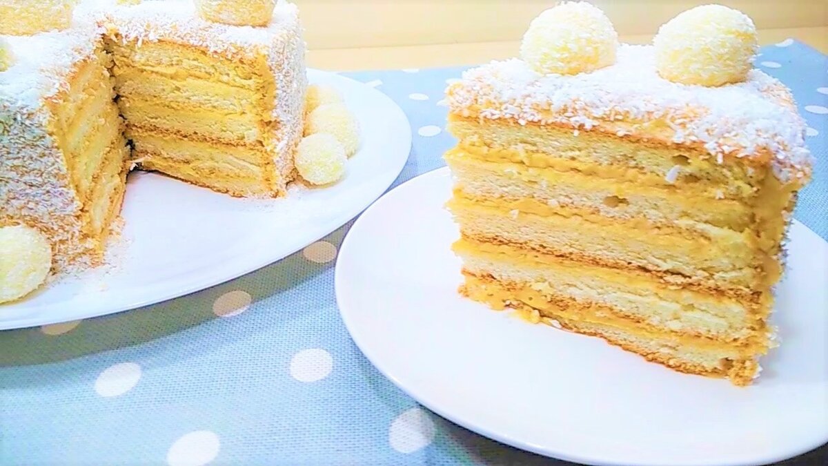    Торт новогодний пушистый как снег